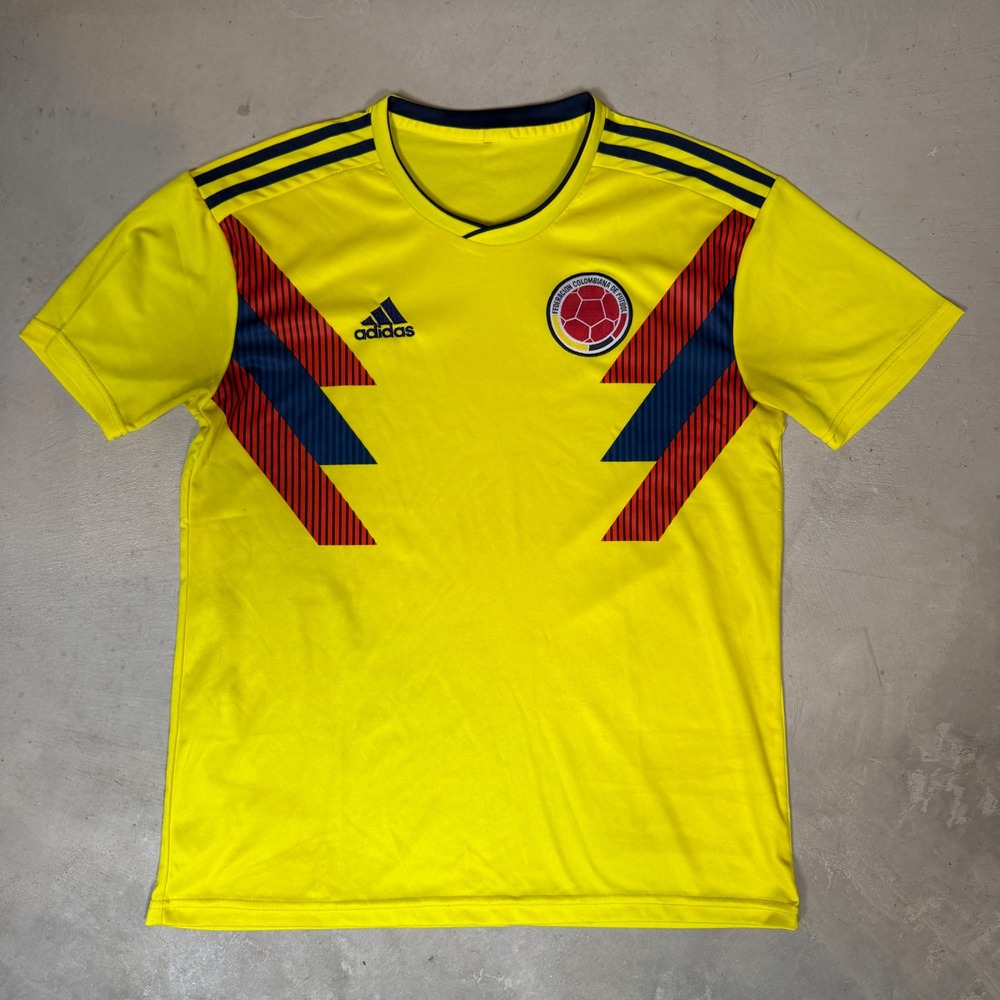 Adidas Colombia National Team Home Soccer Jersey Yellow Blue Red Mens